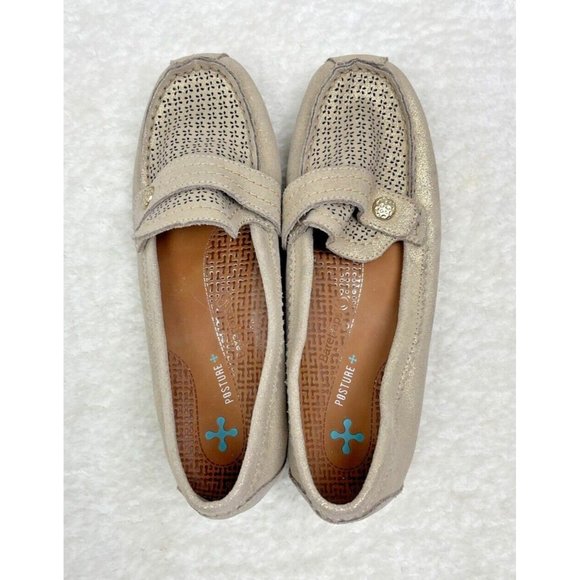 Baretraps Posture Comfort Perforated Leather Gold Oakes Loafers Womens Size 7 - Picture 4 of 7